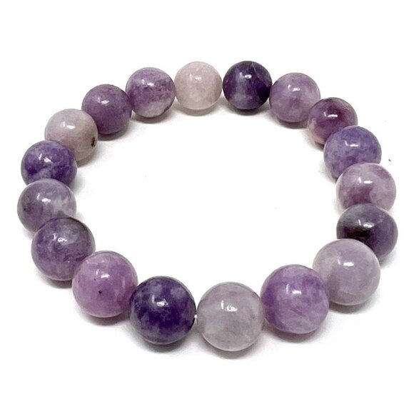 Lepidolite Purple Bracelet Jewelry crystal beaded accessories handmade boho NEW - Picture 5 of 10